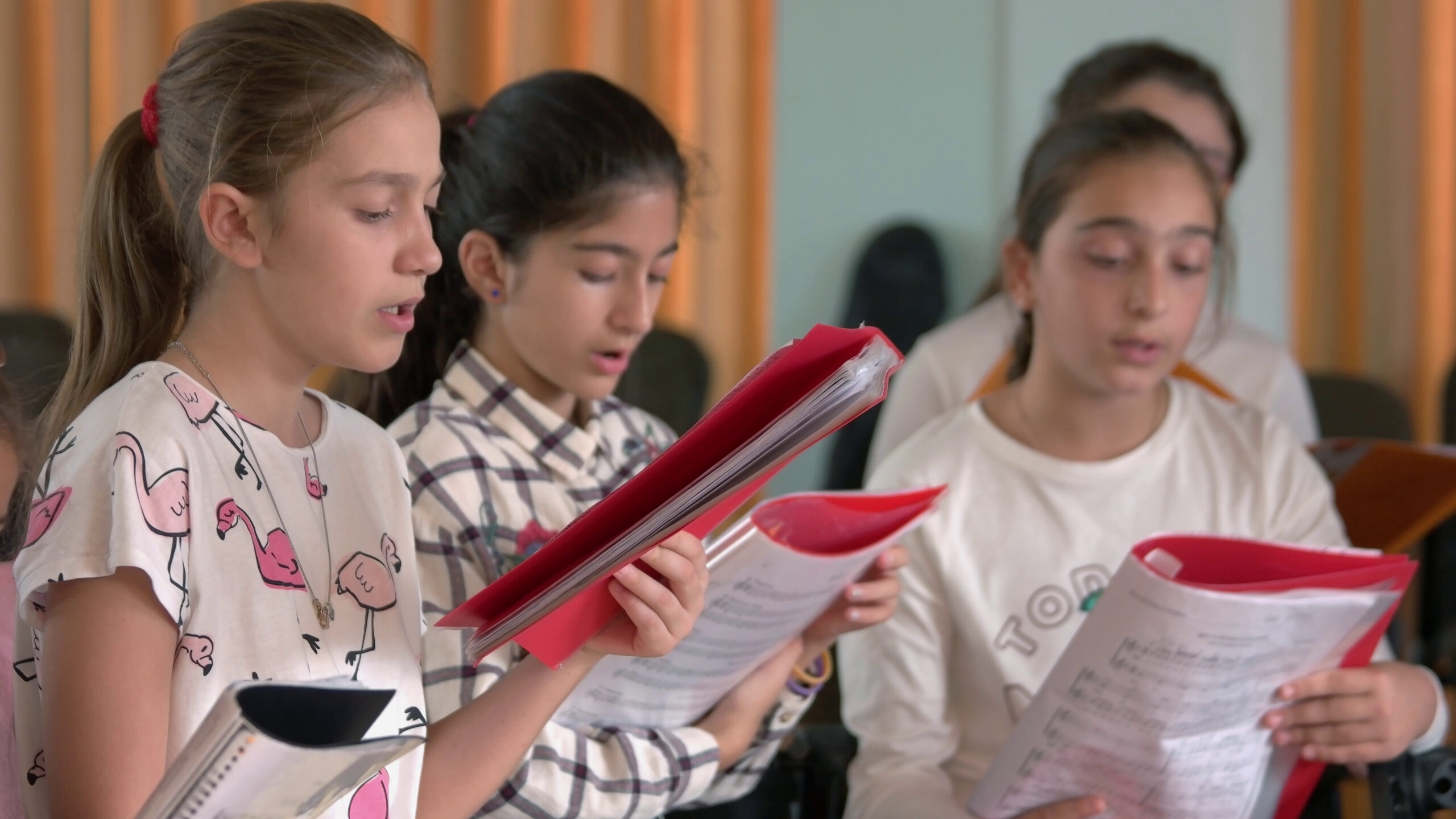 School choir performing together